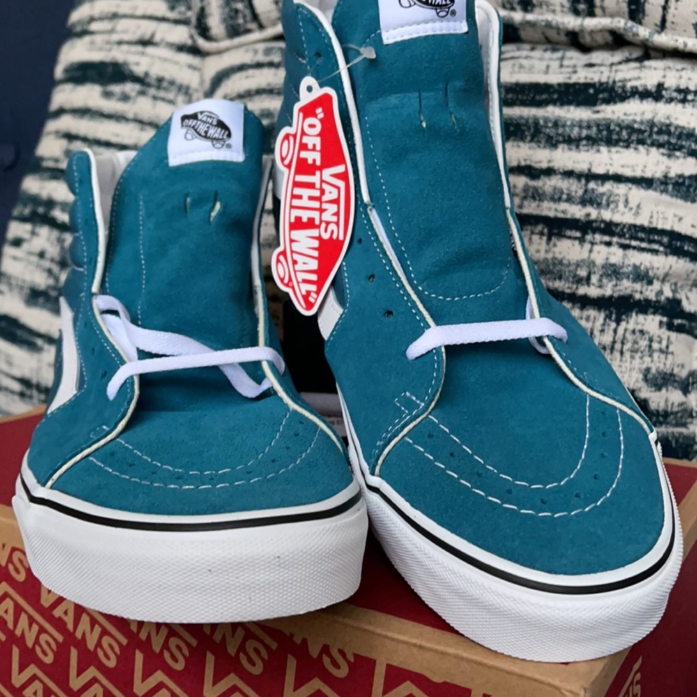 Vans Sk8-Hi Blue Coral/True White MENS - Picture 8 of 16